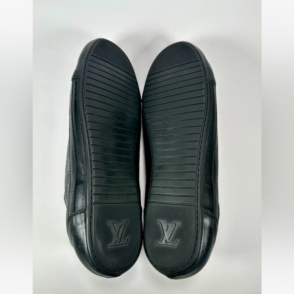 Louis Vuitton Black & Grey Leather Damier Ebene Monogram Sneaker - Picture 8 of 16